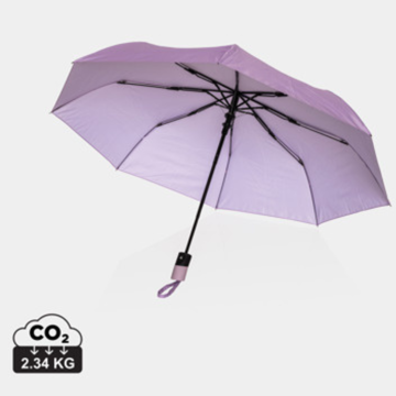 21" Impact AWARE™ RPET 190T bamboo auto open/close umbrella
