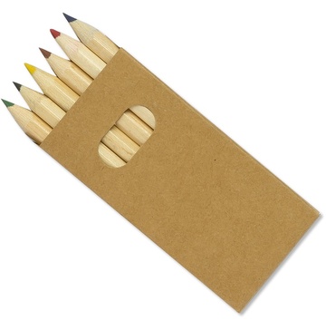 Colourworld Half Pencils Natural Box 6