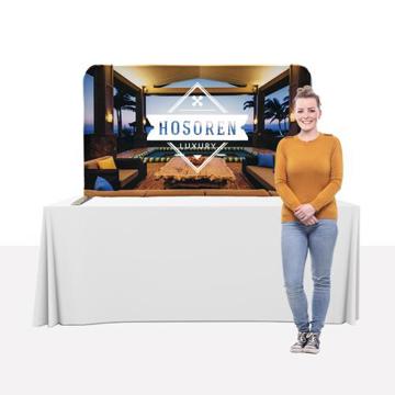 Fabric Curved Tabletop Display (1 x 1.8m)