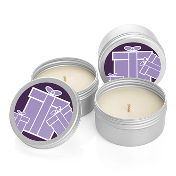 Festive Natural Wax Candle in a Tin