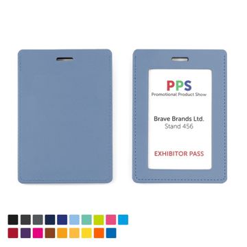 Portrait ID Card Holder for a Lanyard or Clip