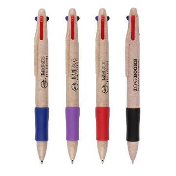 Wheat Quad 4 Colour Ball Pen